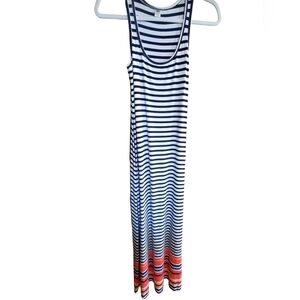 Old Navy Casual Tank Style Navy Striped Ombre Maxi Dress XS